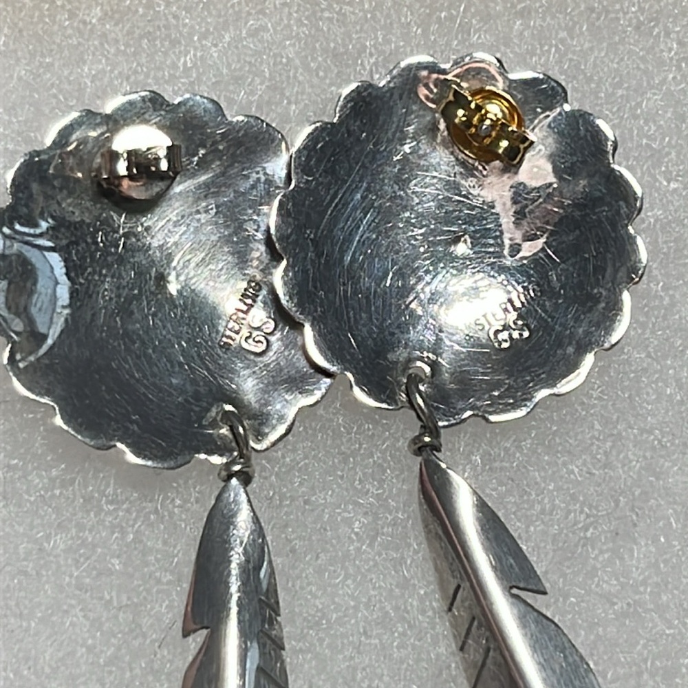 Native american earrings sterling silver - Picture 3 of 5